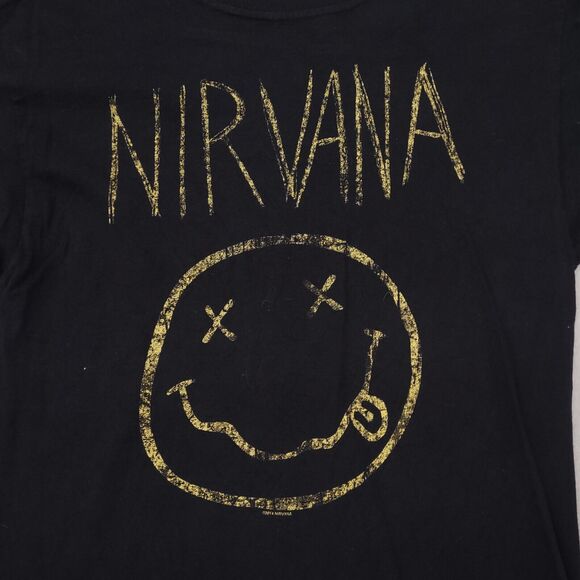 Nirvana Casual Pullover Graphic T-Shirt Adult Mens Size Small S Black - Picture 4 of 11